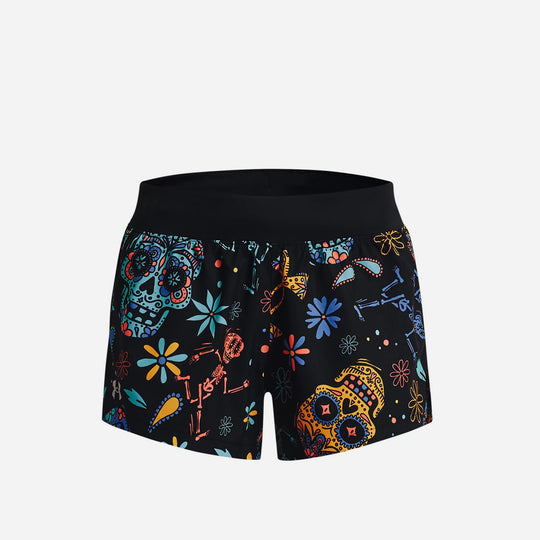 Quần Ngắn Thể Thao Nữ Under Armour Launch Sw 3" Day Of The Dead - Đen
