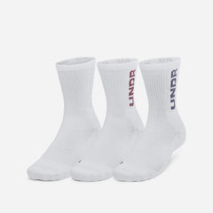 Under Armour 3-Maker (3 Pack) Hi-Quarter Socks - White