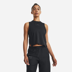 Áo Ba Lỗ Nữ Under Armour Rush Energy Crop - Đen