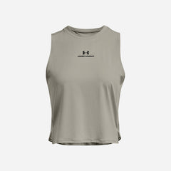 Áo Ba Lỗ Nữ Under Armour Rush Energy Crop - Xám