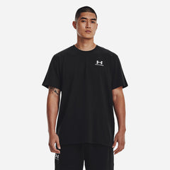 Men's Under Armour M Logo Emb Heavyweight Short Sleeve T-Shirt - Black