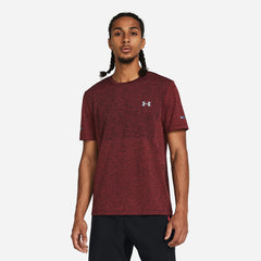 Men's Under Armour Seamless Stride Short Sleeve T-Shirt - Red