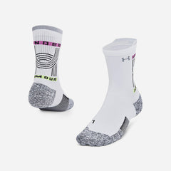 Under Armour Armourdry Cushion Mid Hi-Quarter Socks - White