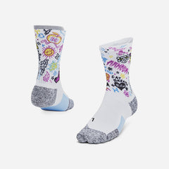 Under Armour Armourdry Cushion Mid Hi-Quarter Socks - White