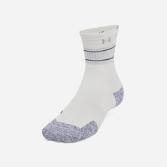 Under Armour Ad Run Cushion (1 Pairs) Hi-Quarter Socks - White