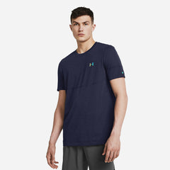 Áo Thun Nam Under Armour Rush Seamless Legacy - Xanh Navy