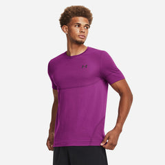 Men's Under Armour Rush Seamlessacy T-Shirt - Purple