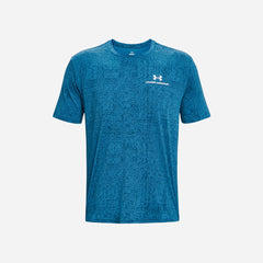 Men's Under Armour Rush Energy Print Short Sleeve T-Shirt - Blue