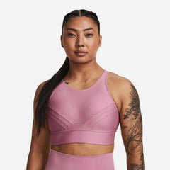 Women's Under Armour Infinity Pintuck Mid Medium-Support Bra - Pink