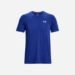 Men's Under Armour Seamle Short Sleeve Grid T-Shirt - Blue