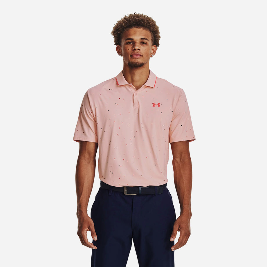 pink under armour polo shirt