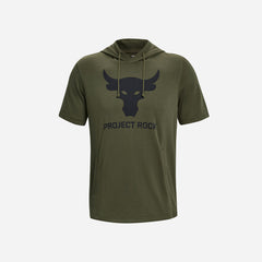 Áo Thun Nam Under Armour Project Rock Terry Hd Short Sleeve - Xanh Quân Đội