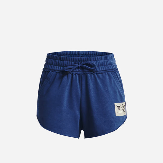 Women's Under Armour Project Rock Terry Shorts - Blue