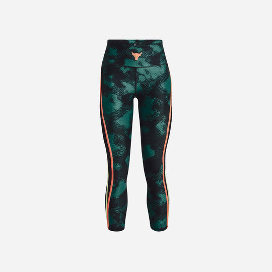 Quần Bó Thể Thao Nữ Under Armour Project Rock Heatgear® Printed Ankle - Đen