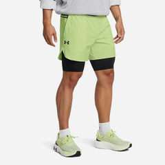 Men's Under Armour Peak Woven 2-In-1 Shorts - Green