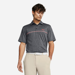 Men's Under Armour Playoff 3 Stripe Polo Shirt - Gray