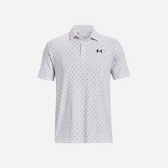 Men's Under Armour Playoff 3.0 Printed Polo Shirt - White