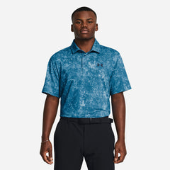 Men's Under Armour Playoff 3 Printed Polo Shirt - Blue