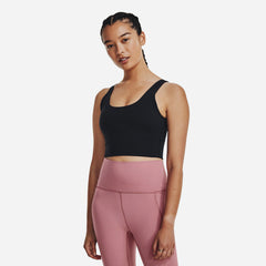 Women's Under Armour Meridian Fitted Crop Tank - Black