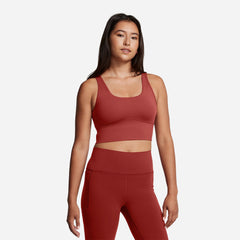 Women's Under Armour Meridian Fitted Crop Tank - Red