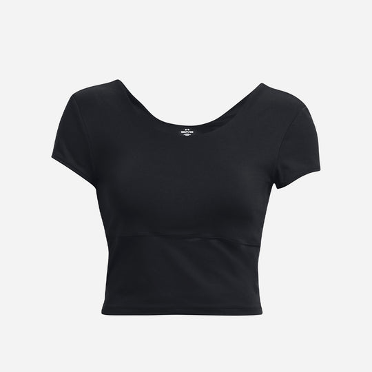 Women's Under Armour Meridian Fitted Crop-Top - Black