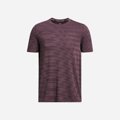 Men's Under Armour Seamless Novelty Short Sleeve T-Shirt - Purple