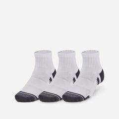 Under Armour Performance Cotton 3-Pack Socks - White