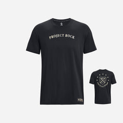 Men's Under Armour Project Rock Crest Hw Short Sleeve T-Shirt - Black