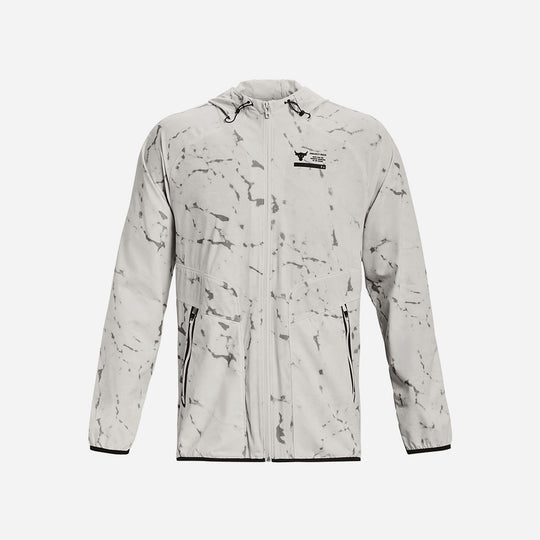 Men's Under Armour Project Rock Unstoppable Printed Jacket - White