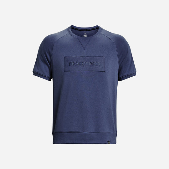 Men's Under Armour Project Rock Terry Gym T-Shirt - Blue