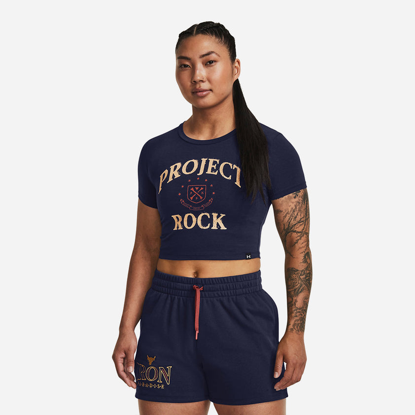 Women's Under Armour Project Rock Q3 Arena T-Shirt Chính Hãng ...