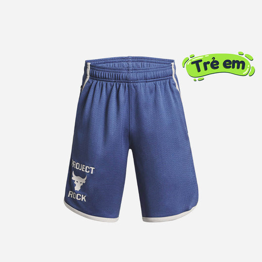 Boys' Under Armour Project Rock Mesh Shorts - Blue