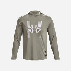 Men's Under Armour Run Everywhere Hooded Long Sleeve T-Shirt - Gray