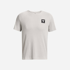 Men's Under Armour Project Rock Authentic Crew T-Shirt - White