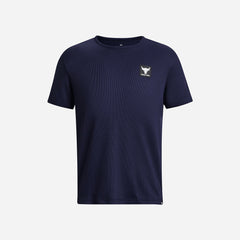 Men's Under Armour Project Rock Authentic Crew T-Shirt - Navy