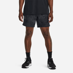 Men's Under Armour Project Rock Unstoppable Sts Camo Shorts - Black