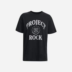 Áo Thun Tập Luyện Nữ Under Armour Project Rock Campus Heavyweight - Đen