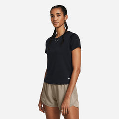 Women's Under Armour Streaker Short Sleeve T-Shirt - Black