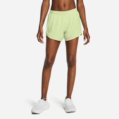 Women's Under Armour Fly By 3Inch Shorts - Green