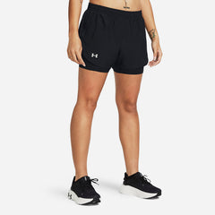 Quần Ngắn Nữ Under Armour Fly By 2-In-1 - Đen