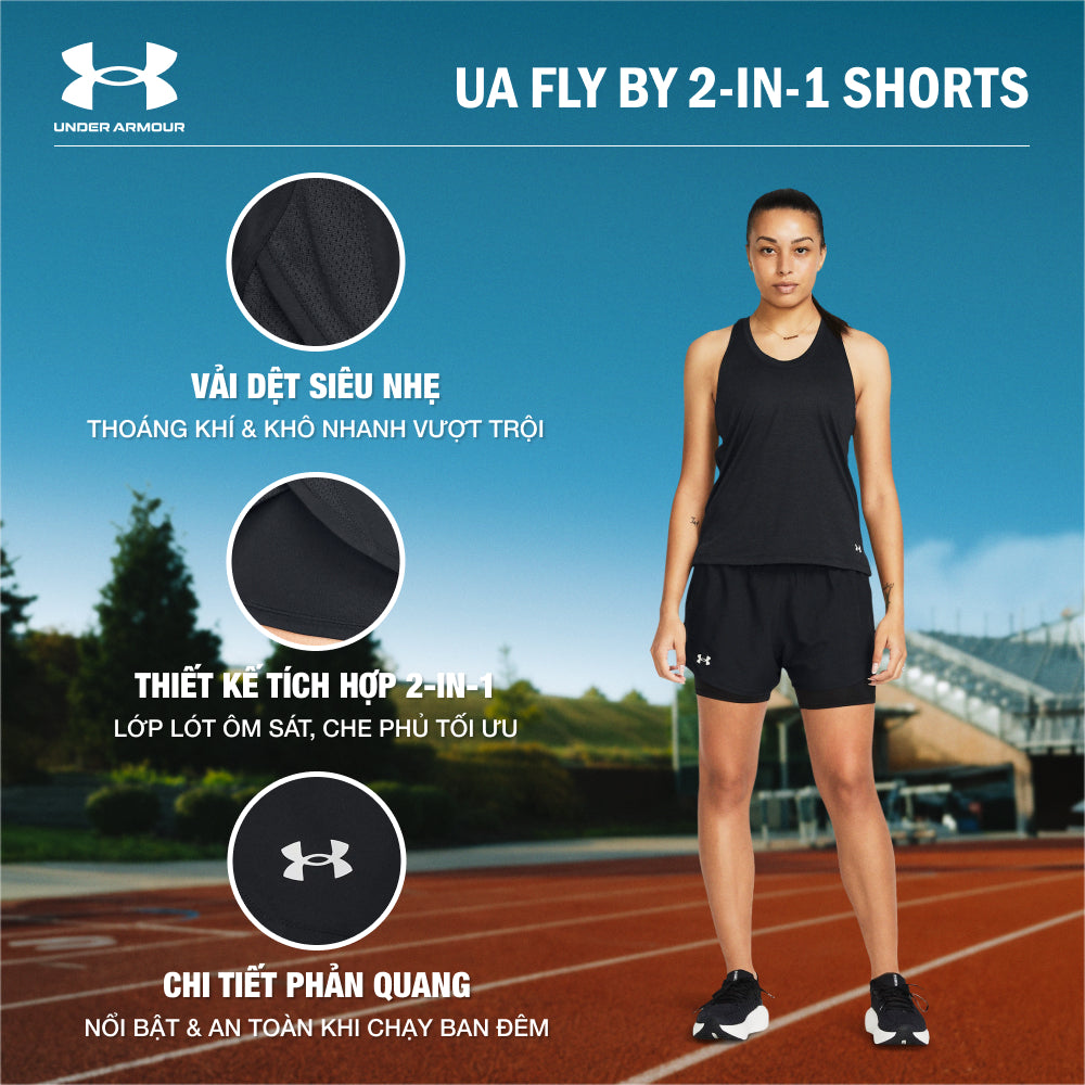 Quần Ngắn Nữ Under Armour Fly By 2-In-1 - Supersports Vietnam