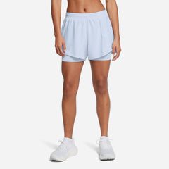 Quần Ngắn Nữ Under Armour Fly By 2-In-1 - Xanh Dương