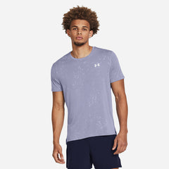 Men's Under Armour Streaker Splatter T-Shirt - Purple