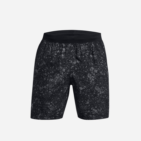 Men's Under Armour Launch 7 Inch Specks Shorts - Black