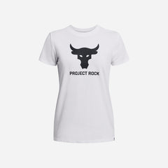 Women's Under Armour Project Rock All Days Graphic T T-Shirt - White