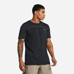 Men's Under Armour Rush Seamless Wordmark T-Shirt - Black