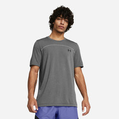 Men's Under Armour Rush Seamless Wordmark T-Shirt - Gray