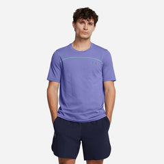 Men's Under Armour Rush Seamless Wordmark T-Shirt - Purple