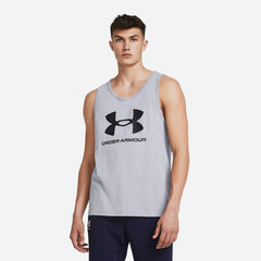 Men's Under Armour Sportstyle Logo Tank - Gray