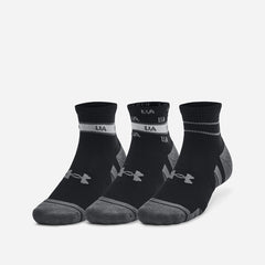 Under Armour Performance Tech Quarter (3 Pack) Socks - Black